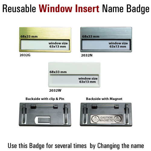 Name Tags in Window Insert